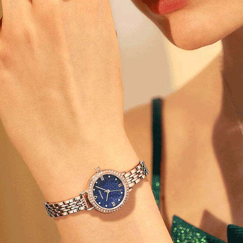 Mark Fairwhale 3250 Fashion Women's Quartz Minimalist Starry Sky Stainless Steel Beautiful Unique es for Women H260228