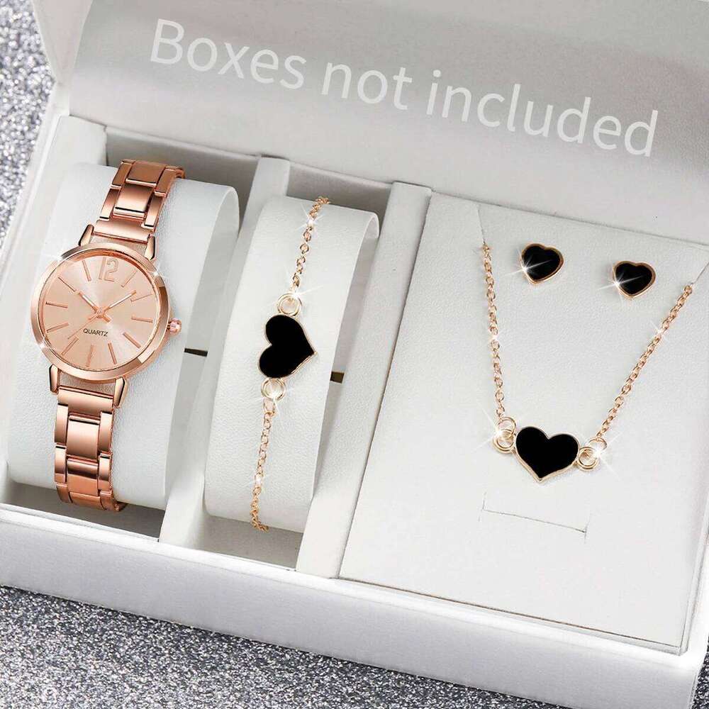 5/6PCS Fashion es Jewelry Set Luxury Analog Quartz for Women Reloj Mujer Girls Clock GiftWithout Box H260228