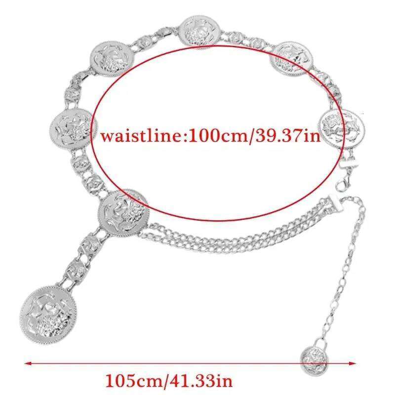 652F Heavy Duty Women Waist Head Dance Belt Beach Belly Chain for Dress H260228