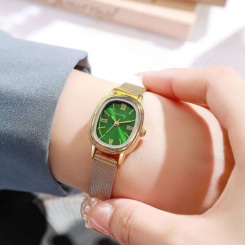 Women Oval Dial Stainless Steel Adjustable Strap Quartz Wristes Gift Relojes Para Mujer Wholesale Dropshipping H260228