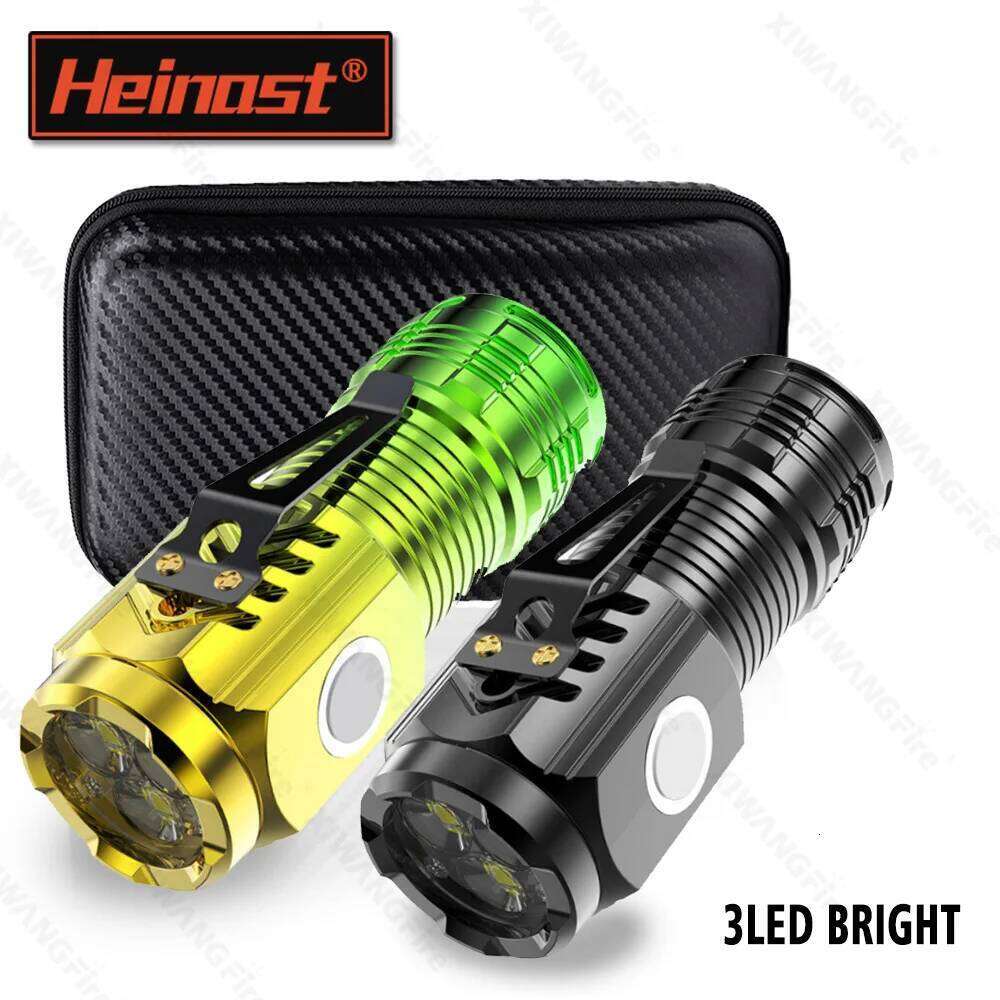 3LED Strong Rechargeable Multi functional for Long Range Portable Outdoor Home Mini Flashlight Cap Clip Light Z260301