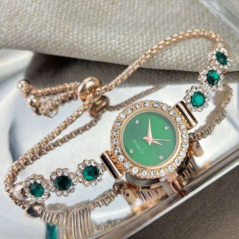 , Fashion Diamond-encrusted Light Luxury Pulling Ladies Quartz H260228
