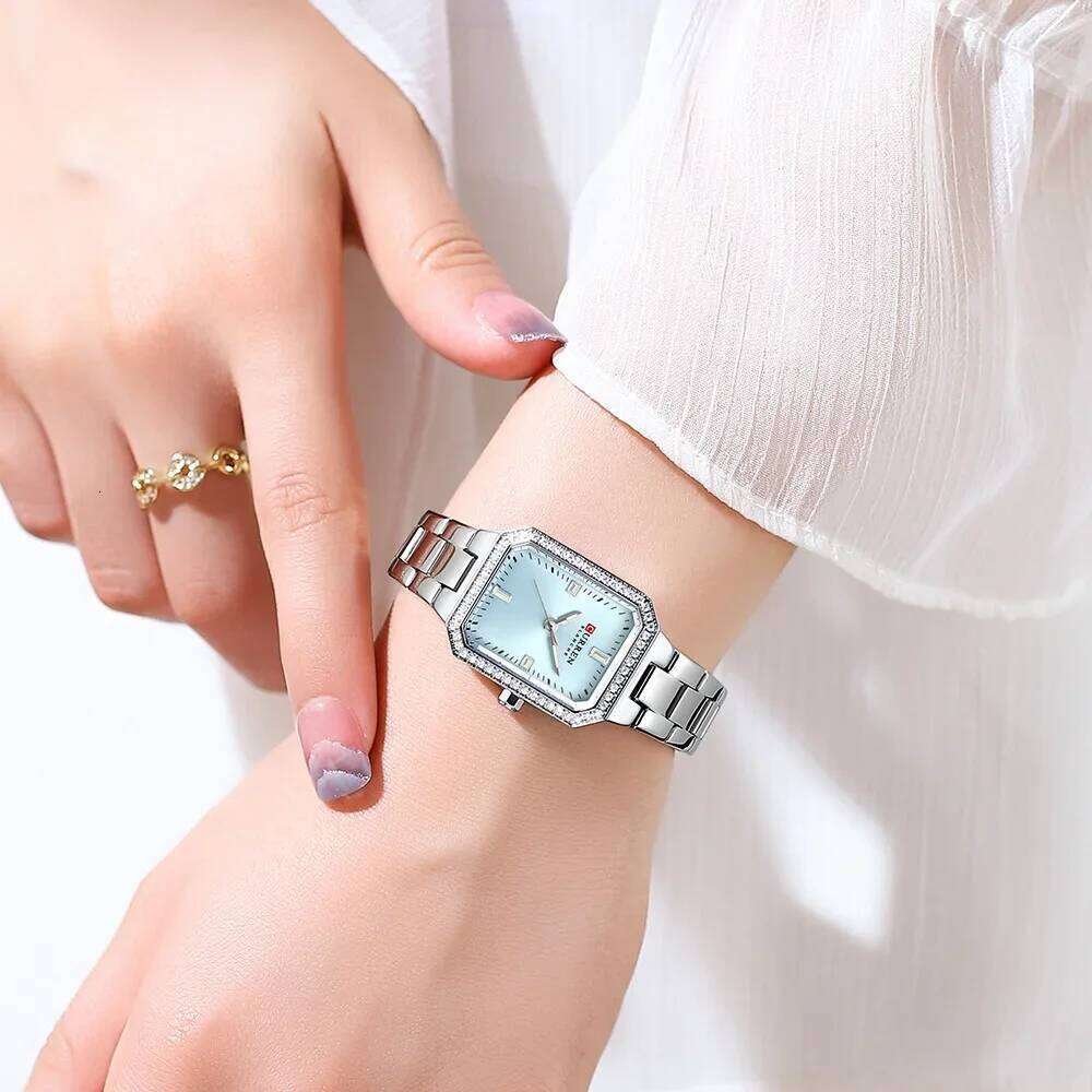 CURREN Women Quartz for Ladies Simple Elegant Dress Wrist Stainless Steel H260228