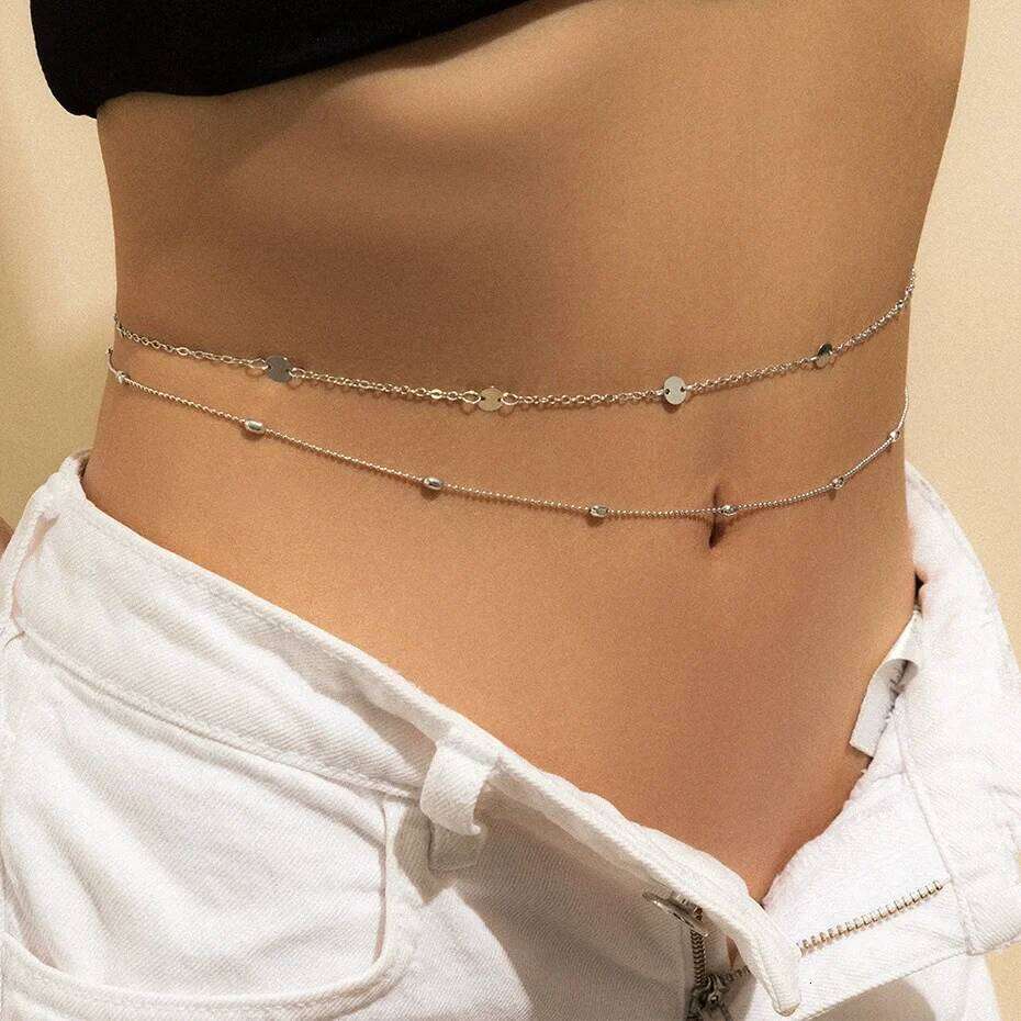 Summer beach sexy multi-layer waist fashionable and simple beautiful belly women's body chain Valentine's Day gift H260228