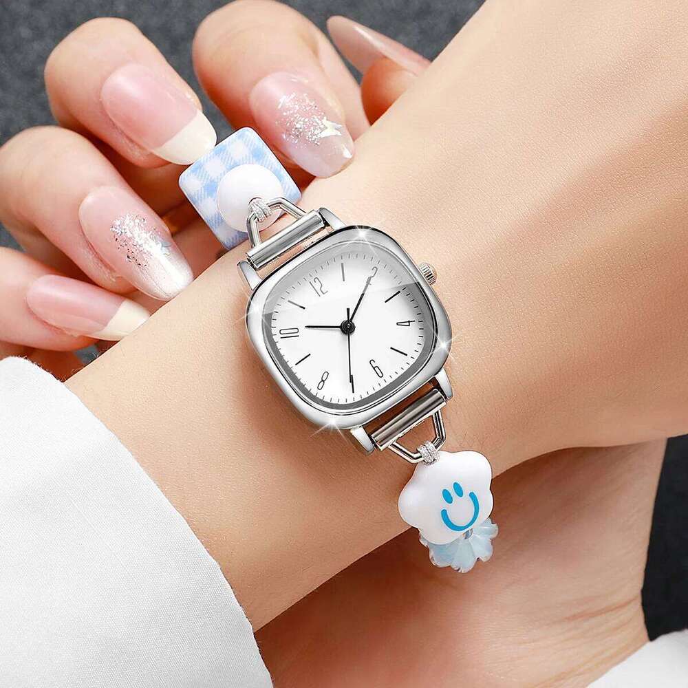 Fashion Arabic Dial Women Quartz Lovely Beads Strap Ladies Wrist Reloj Mujer Girls Clock GiftWithout Box H260228