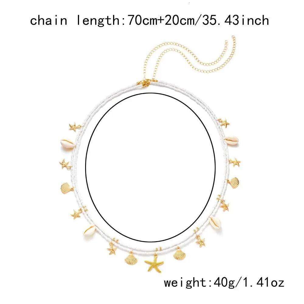 Bohemian Waist Imitation Pearl Starfish Shell Pendant Body Chain Hollow Out Beach Bikini Jewelry Accessories Vacation H260228