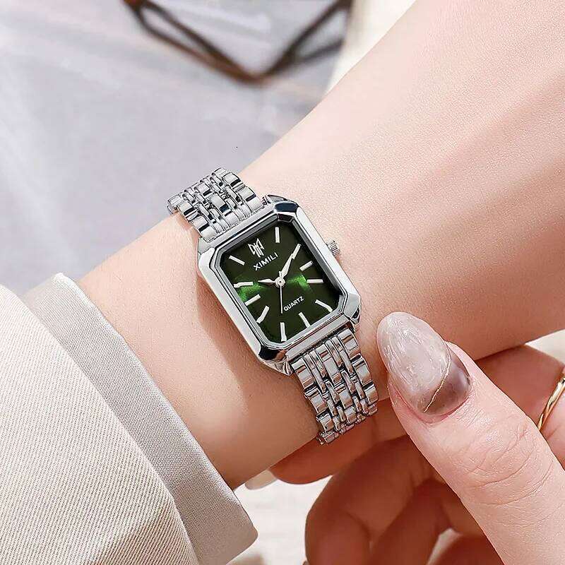Hot Sale 2025 Women Square Quartz Stainless Steel Strap Student Fashion Simple Wrist Gift H260228