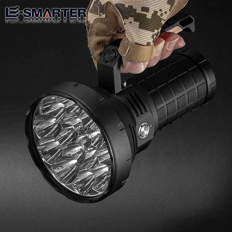 16xP50 Wick Ultra Strong Handheld Light Flashlight - Intelligent Fan Forced Heat Dissipation-4x18650 Power Supply Z260301