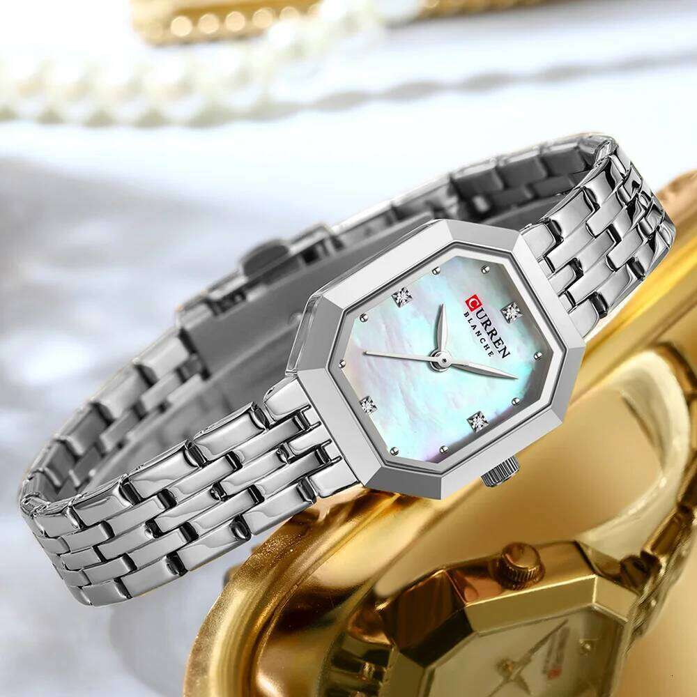 CURREN Square Stainless Steel Ladies Elegant Simple Fashionable Gift with Box H260228