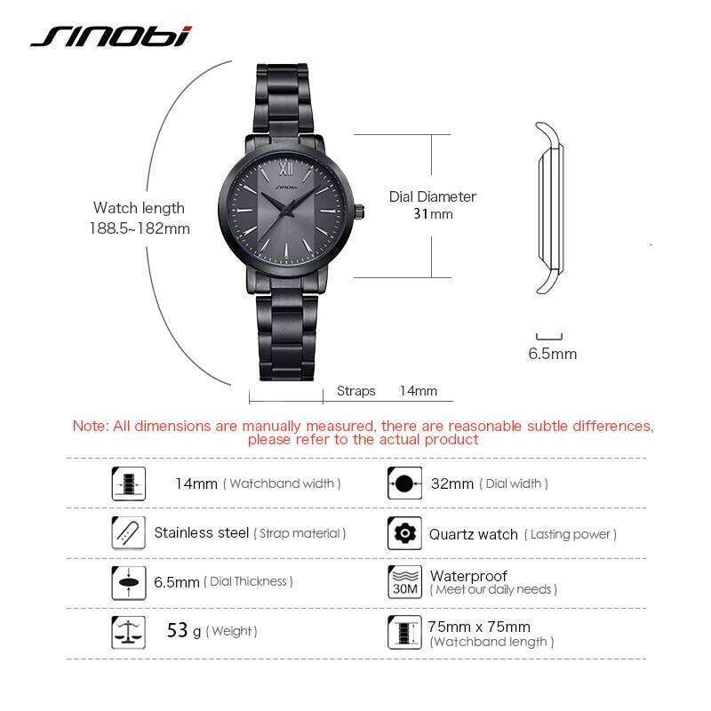 Sinobi Fashion Women's es Original Design Elegant Woman Quartz Wristes Best Gifts Clock for Wife Relogio Feminino H260228