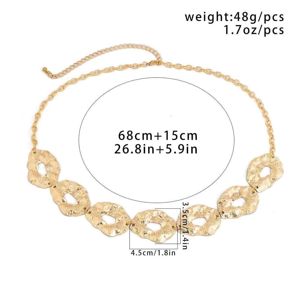 Ingemark Retro Ethnic Geometric Waist Belly Chain Women Bikini Boho Adjustable Size Belt Festival Rave Body Jewelry Accessories H260228