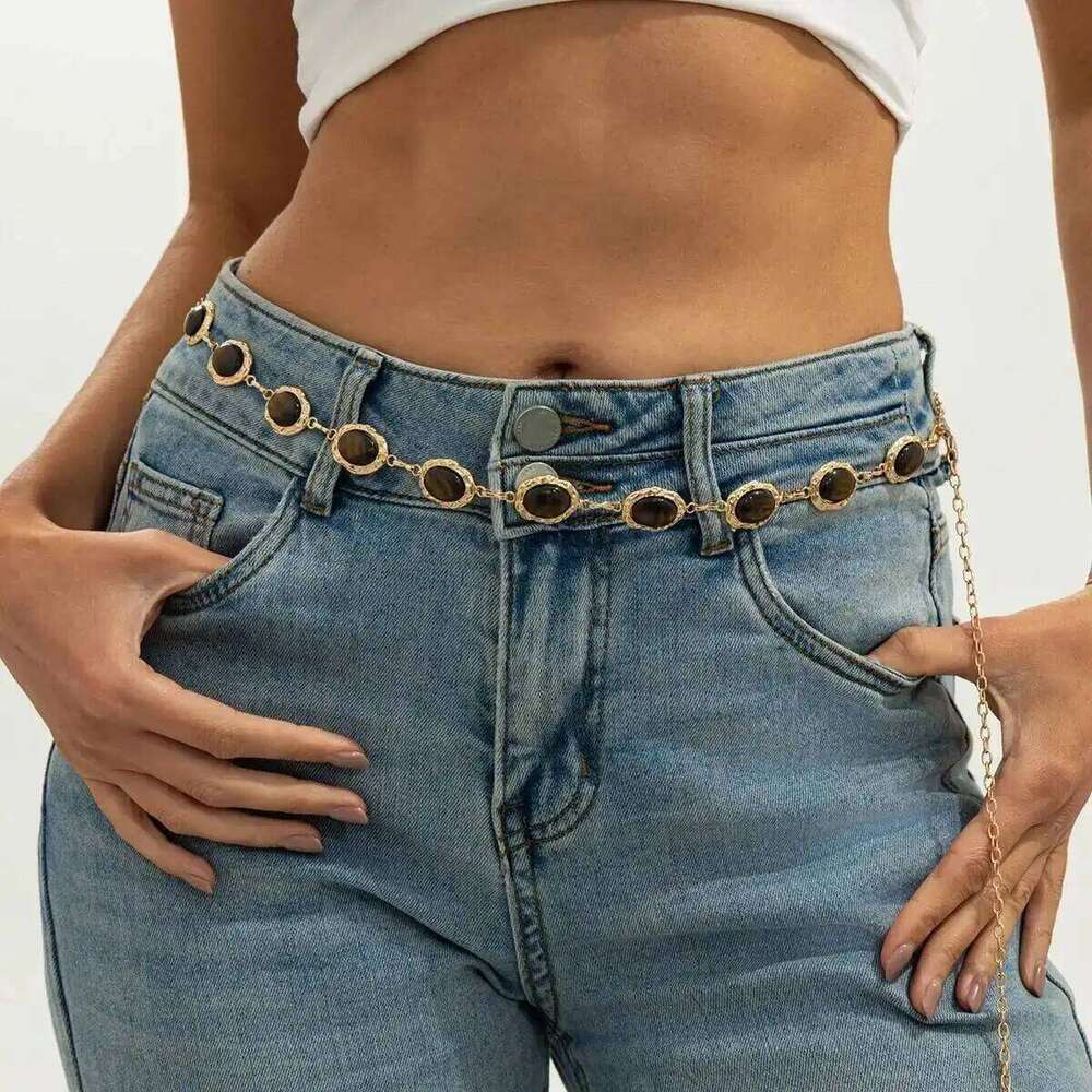 IngeSight.Z Retro Punk Irregular Geometry Metal Waist Women 2026 New Trend Belly Belt Chain Dress Jean Waistband Jewelry H260228