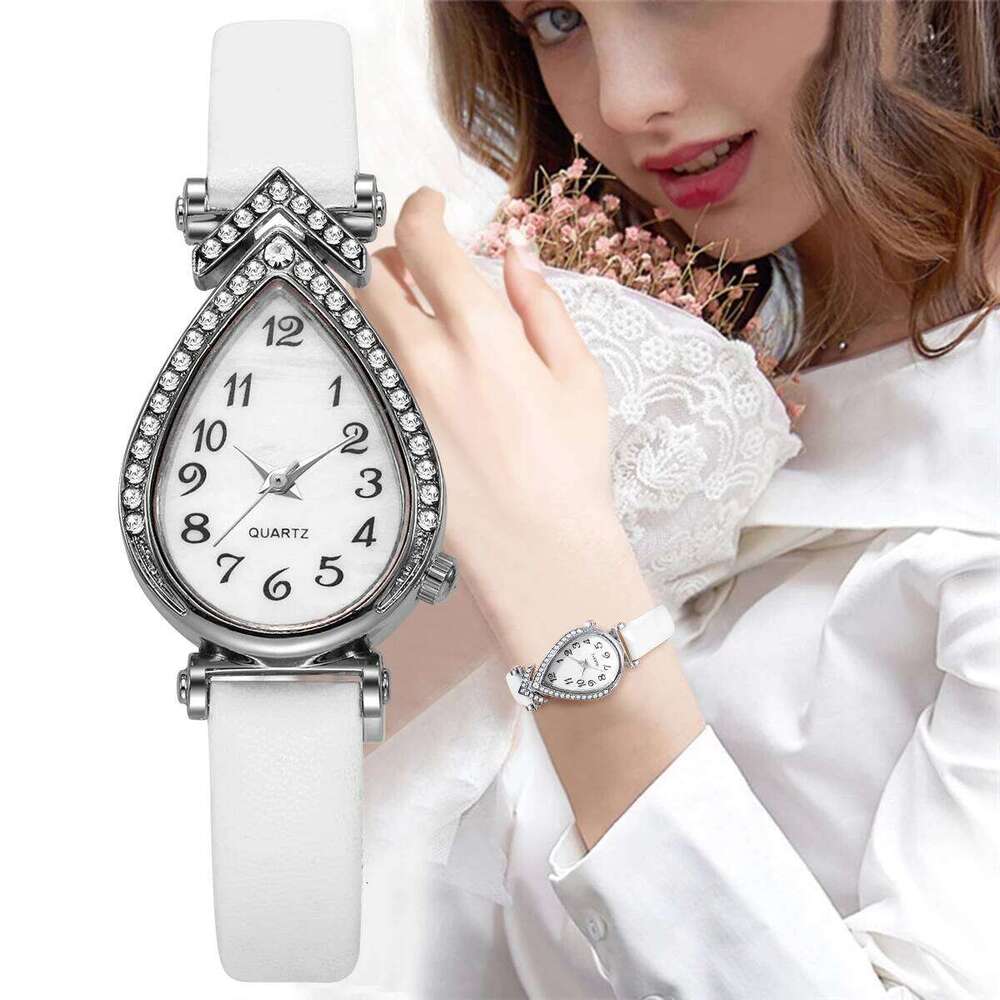 Fashion Rhinestone Women Quartz Ladies Casual Leather Strap Wrist Girls Clock Reloj Mujer H260228
