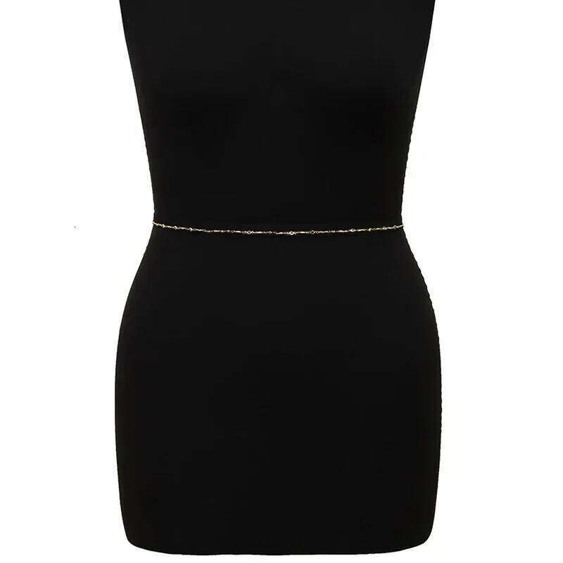 Minimalism Belly Chains for Waist Sexy Women Body Chain Jewelry Vintage Shine Crystal Beach Vacation Accessories H260228