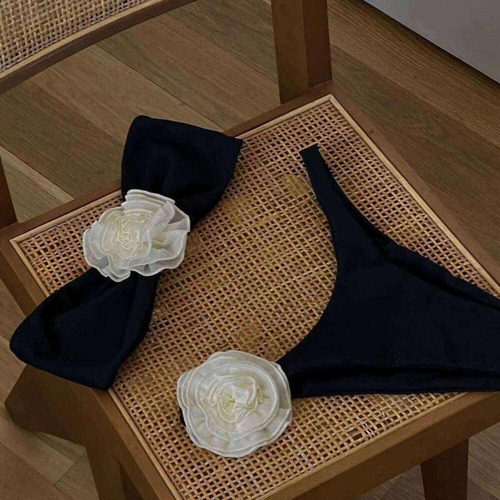 Bandeau Sexy Floral Bikini Set High Waist Women Swimsuit 2023 Female Swimwear Micro Biquini Bathing Suit Swim Beachwear Z260301