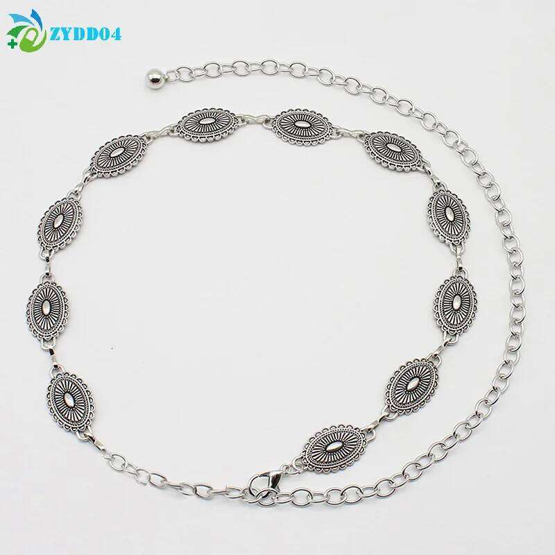 1PCS Retro Versatile Ethnic Style Metal Bohemian Belt For Women Sweater Chain Waist Seal Body Decor Accesso H260228