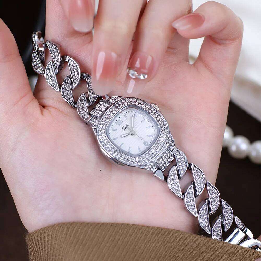 UTHAI CQ508 52103 Light exquisite full diamond women's fashion trend sparkling starry quartz H260228