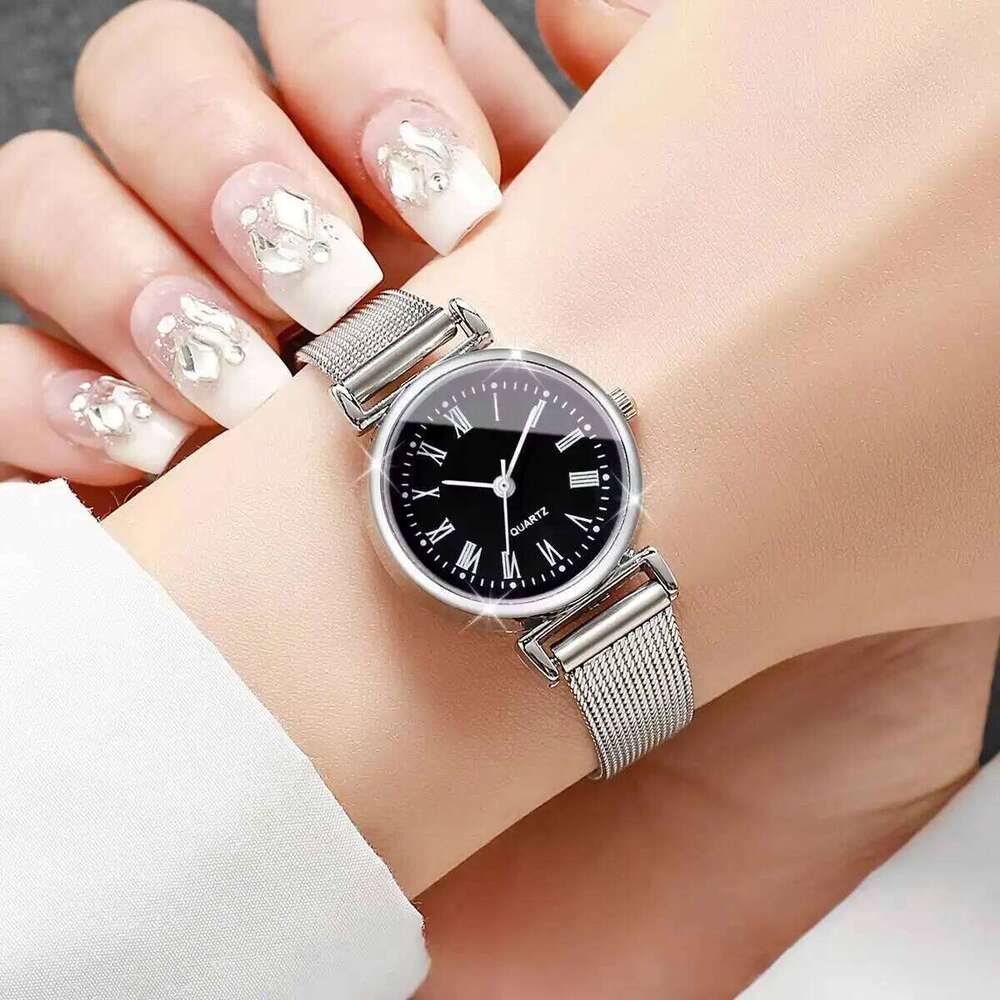Fashion Roma Dial Women Quartz Casual Mesh Band Ladies Wristes Reloj MujerWithout Box H260228