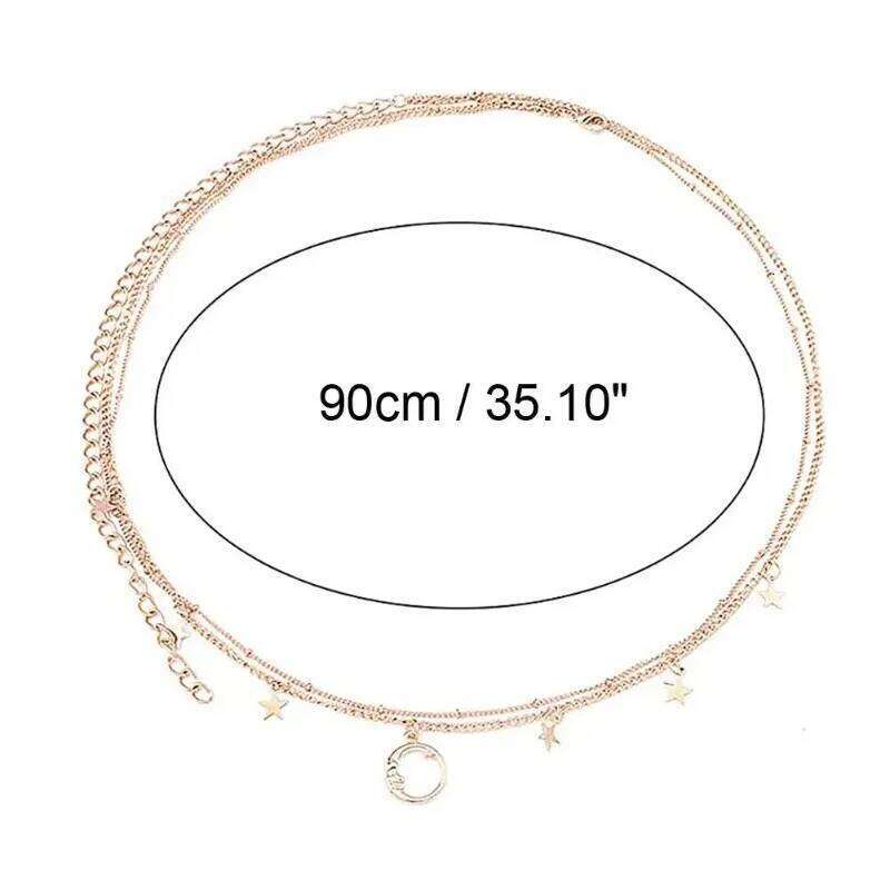 Waist Belly Belt Women Double Layer Sexy Simple Body Chain Vacation Jewelry Accessories Gift H260228