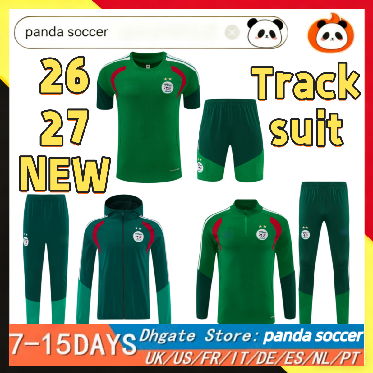 2026 2027 Algeria tracksuit soccer sets Survetement 26 27 Algeria MAHREZ BENNACER Maillots de Foot men kids Football Shirt training suit sportswear jogging sets