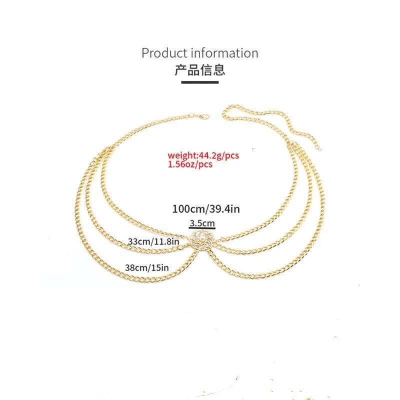 Sexy Gold Color Crystal Waistband Adjustable Length Waist Chain for Women Boho Belt Body Jewelry Summer Bikini Accessories H260228