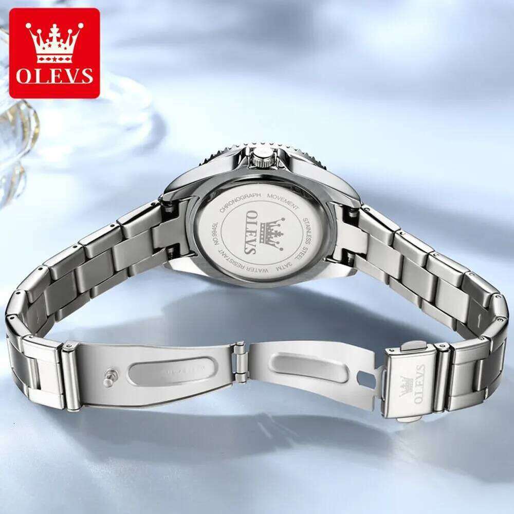 OLEVS Original Diamond Dial Quartz for Women Fashion Elegant Ladies es Stainless Steel Waterproof Women's Wrist H260228