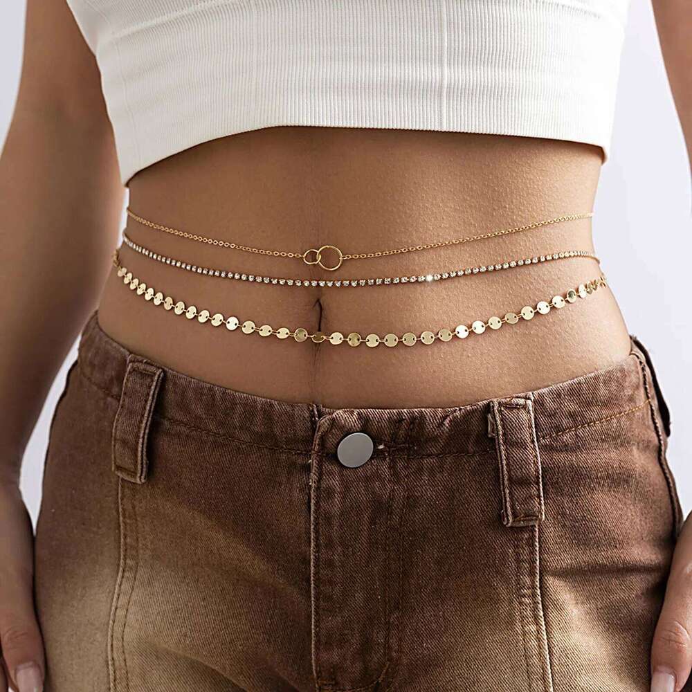 Dress Belts Men Female Of Fringe Beads And Metallic Chain Waistband Fashion Jewelry With Maternity Belt Pregnancy Support H260228