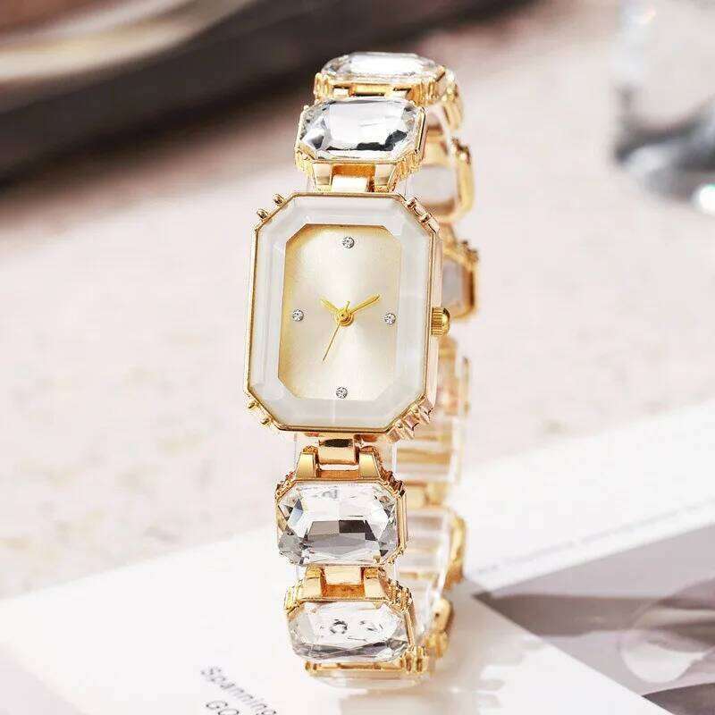 , Small Sugar Cube Fashion Square Ladies Quartz H260228