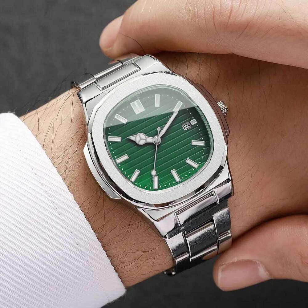 Fashion Square Men Business es Stainless Steel Strap Calendar Quartz Wrist Mens Clock Reloj HombreWithout Box H260228