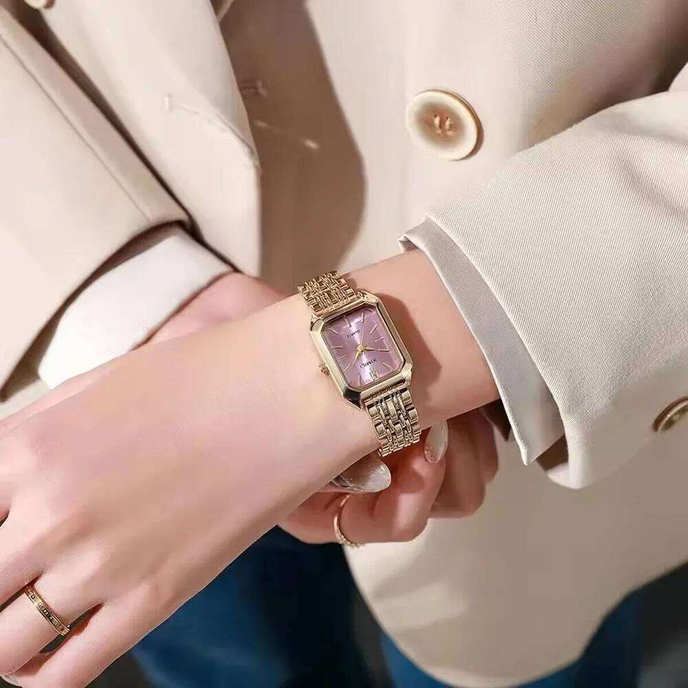 Hot Brand Stainless Steel Strap Women Luxury Gift Wrist Student Fashion Simple Square Quartz es H260228