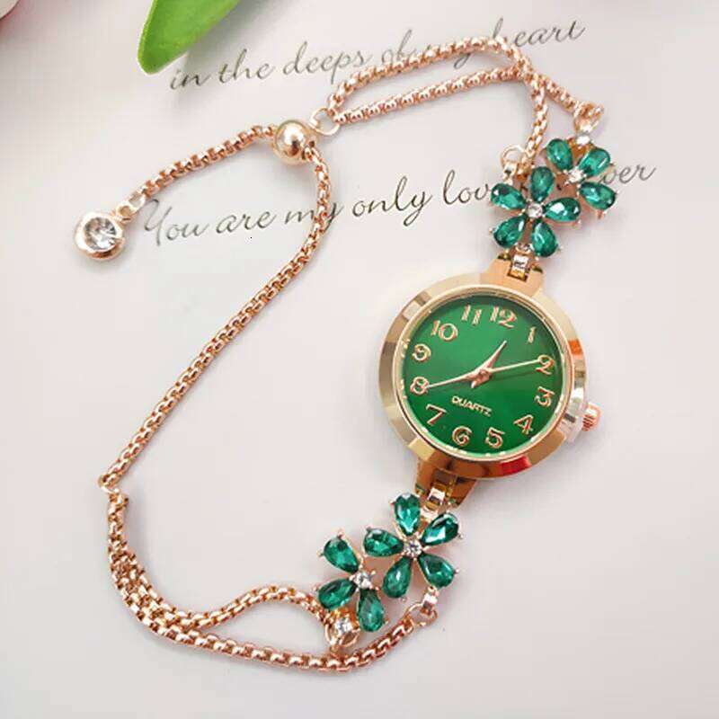 Ladies , Niche Fashion Flower Diamond Pull-Up H260228