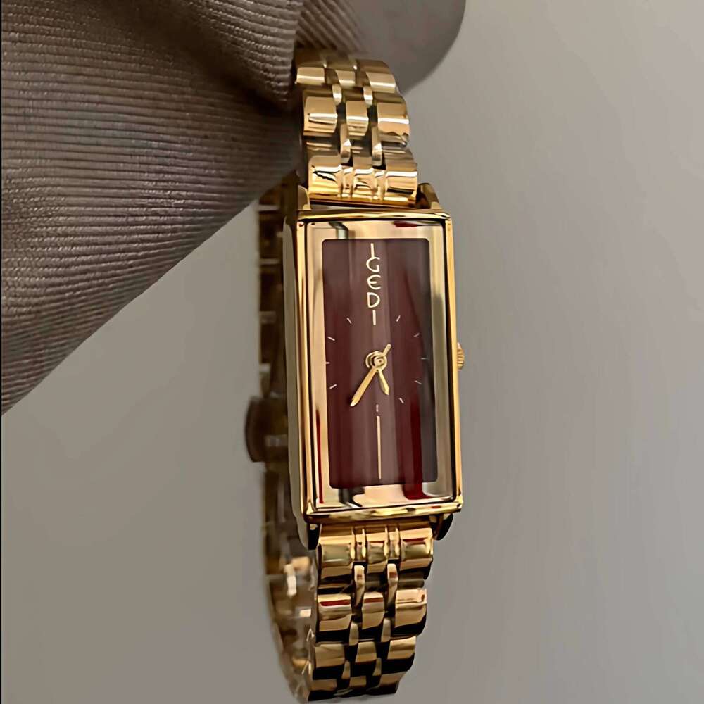 CILOA red medieval female retro square temperament 2025 new trend fashion brand genuine waterproof gift quartz H260228