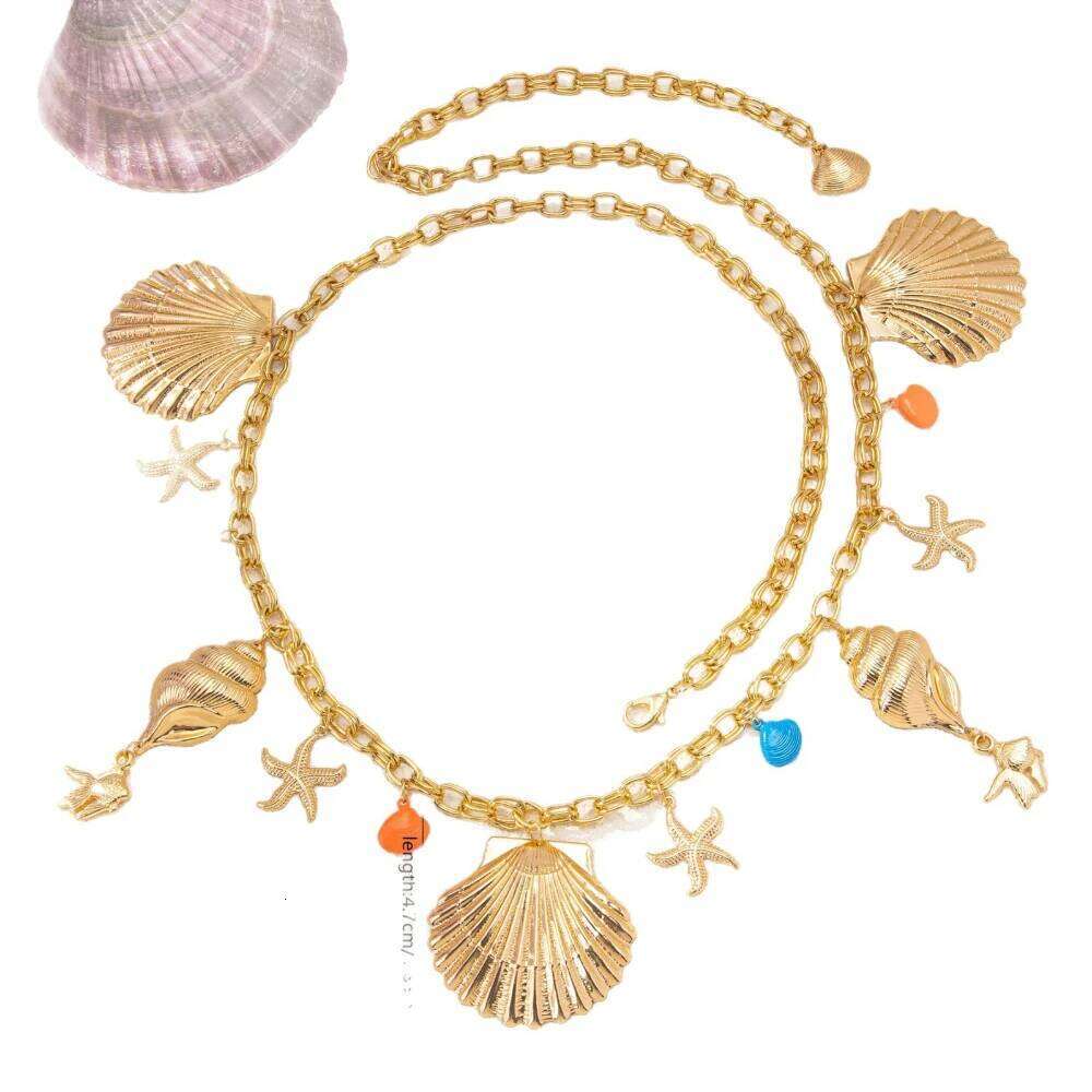 Vacation-style Starfish Shell Waist Chain for Women Simple Fashion Jewelry Accessories Hot Sale Party Gift 2025 New Style H260228