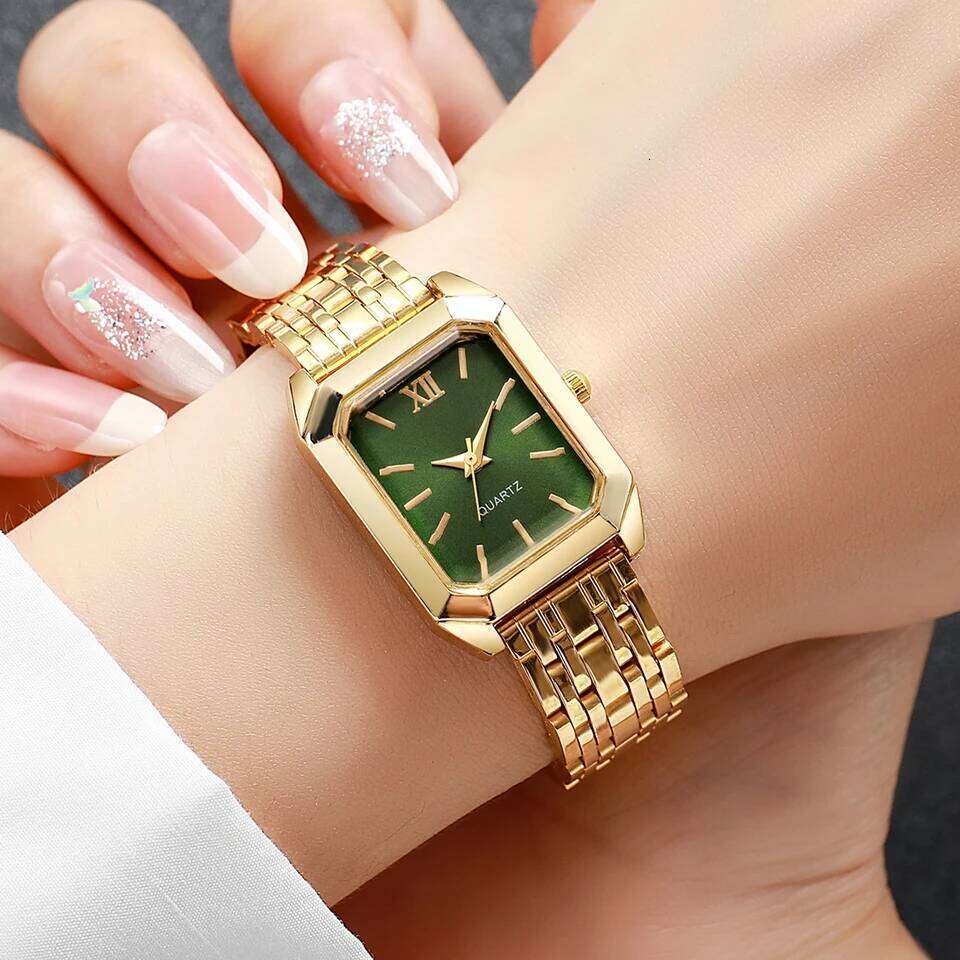 1/8PCS Fashion Rectangle Women Quartz Wrist Casual Ladies es Girls Clock Reloj MujerWithout Box H260228