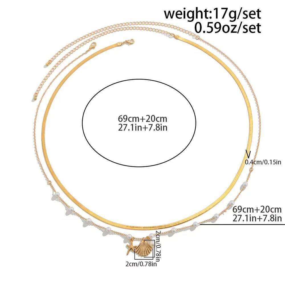 Wind Beach Vacation Imitation Pearl Starfish Pendant Waist Waistchain Sexy Snake Bone Body Chain H260228