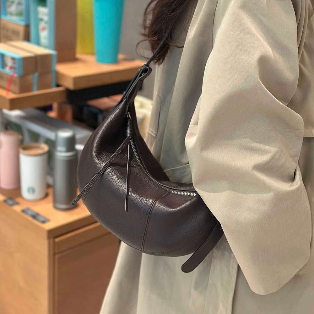 Luxury Shoulder Bags Top Layer Cowhide Dumpling Bag Spring Summer New Model Niche High End Casual Stylish Genuine Leather Shoulder And Crossbody For W