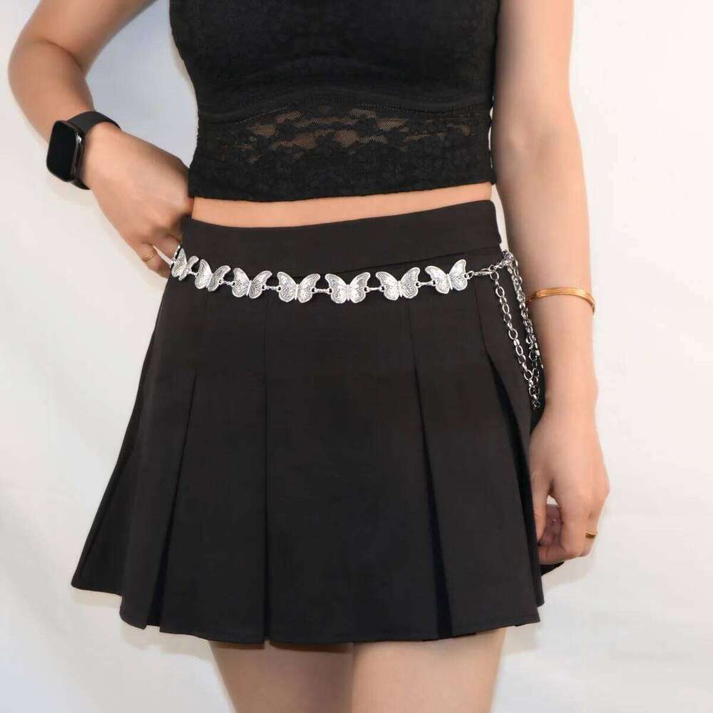 Fashion Vintage Ethnic Waist Chain Women Girls Adjustable Butterfly Body Belt Belly Jewelry Tassel Design for Dresses Jeans H260228