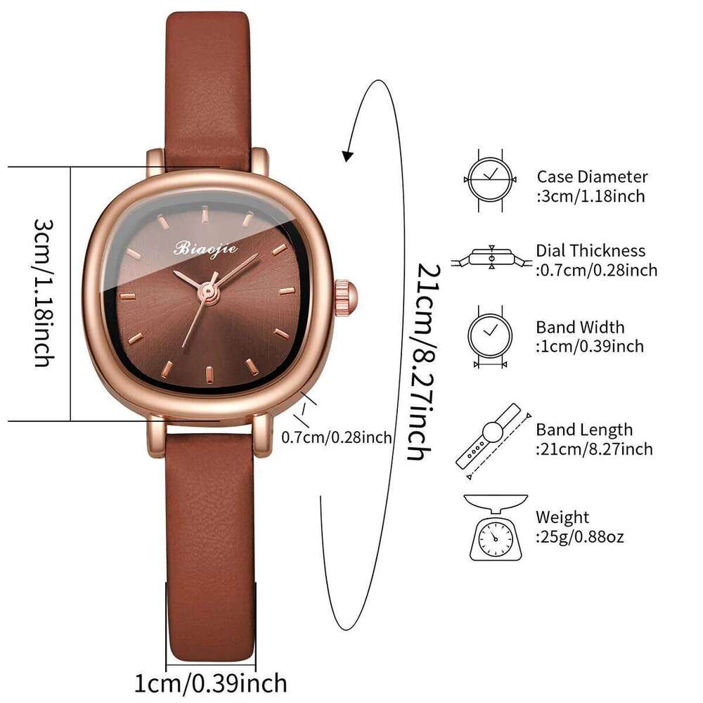 Fashion Ultra-thin Leather Strap Women es Elegant Square Dial Ladies Quartz Wrist Reloj Mujer Girl Clock Without Box H260228