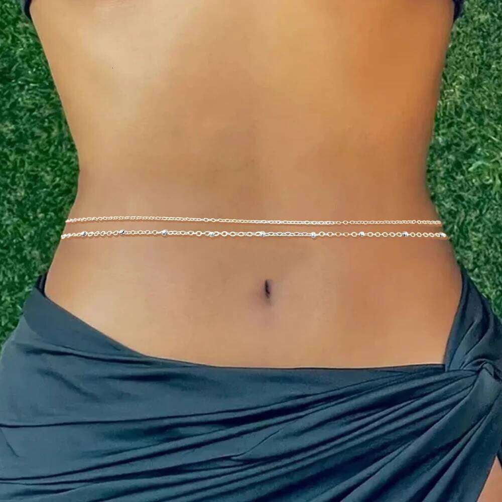 Stainless Steel Fashion Minimalist New Design Exquisite Layered Waists Chain For Women Jewelry H260228