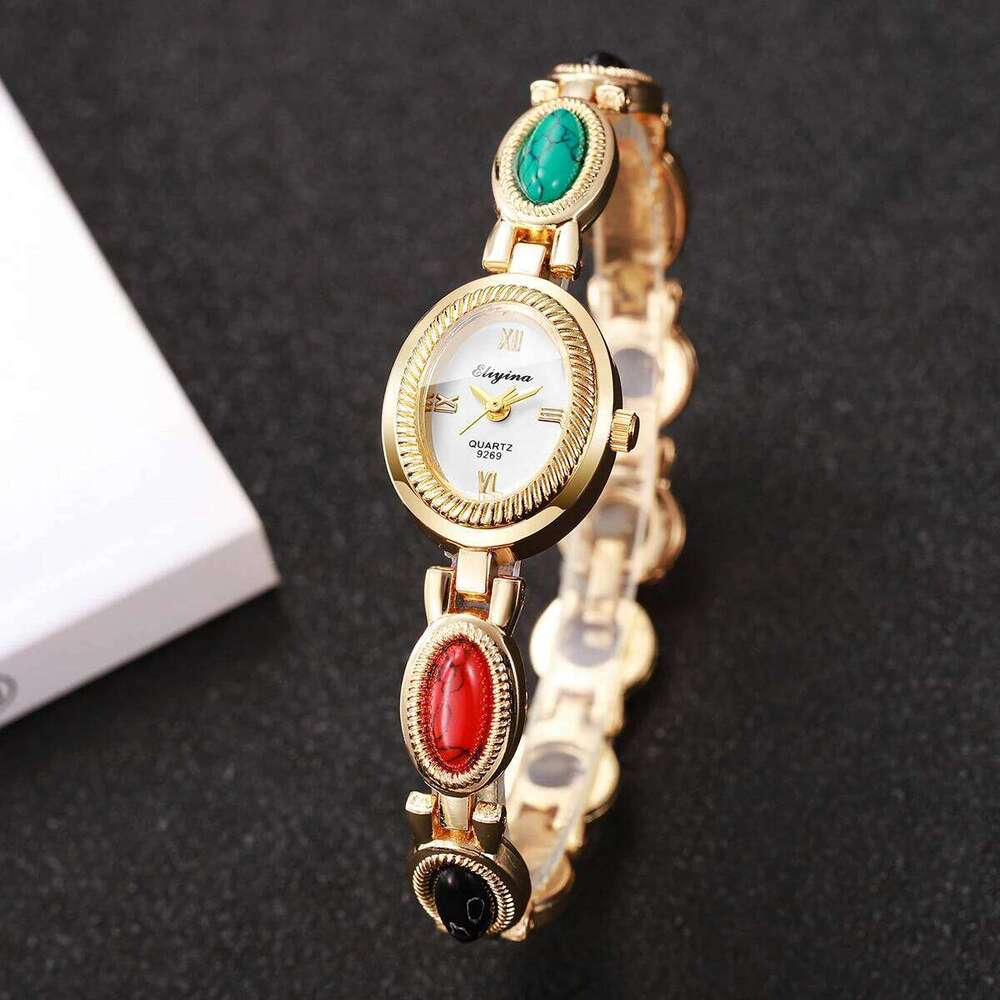 Fashion Oval Dial Women es Elegant Rhinestone Strap Ladies Wrist Reloj Mujer Girls Clock Without Box H260228