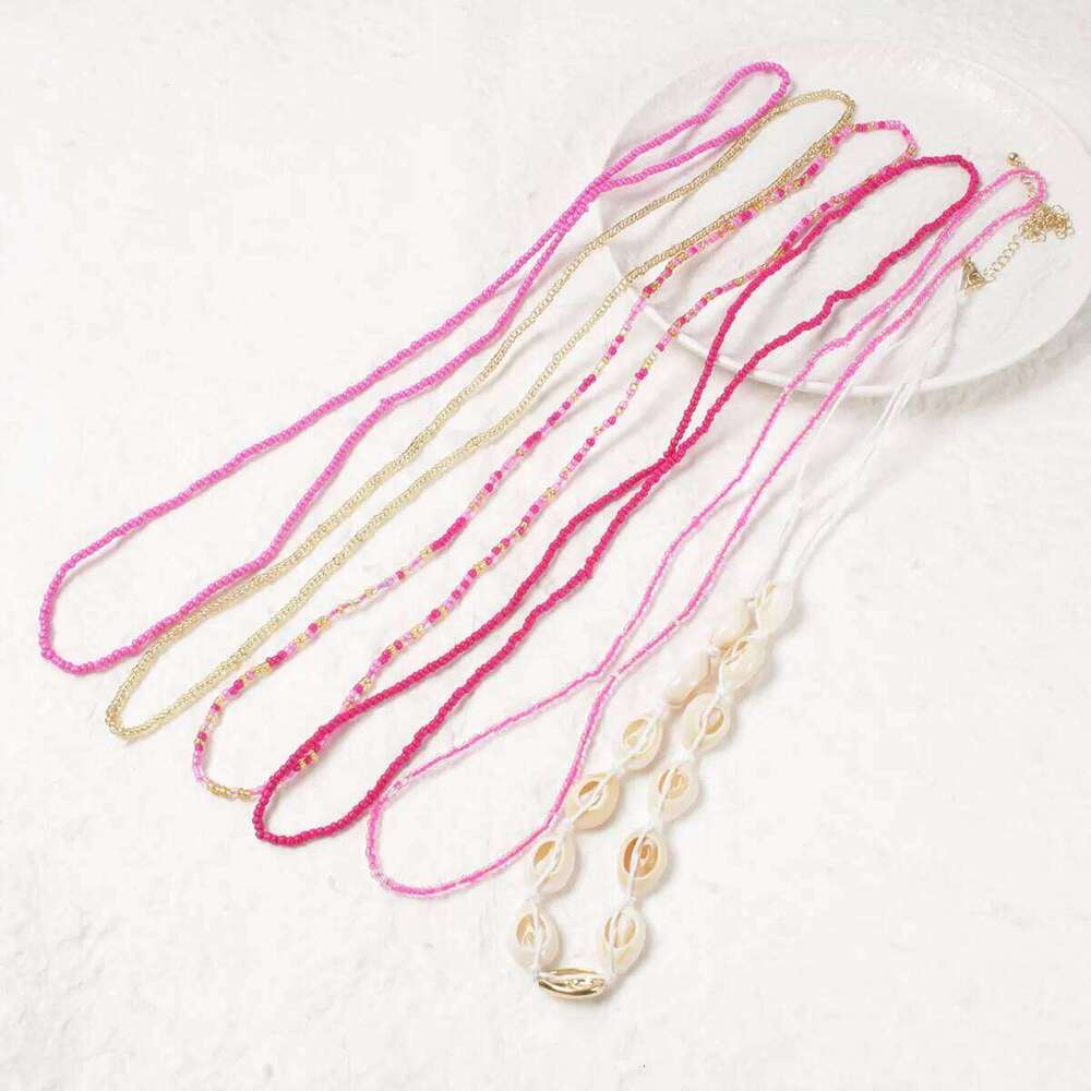 6Pcs Boho Starfish Pendant Seed Bead Beaded Waist Chain for Women Girls Beach Bikini Elastic Belly Belt Body Jewelry Accessories H260228