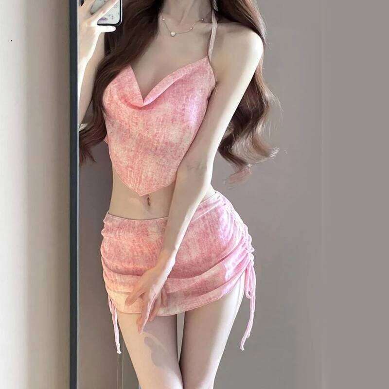 Women 3 Pcs Split Swimsuits with Cover Stylish Swimwear Push Up Bathing Suit for Vacations Beachwear Z260301