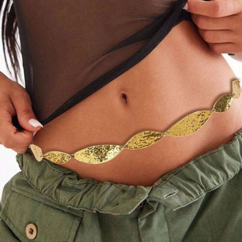 Three Dimensional Metal Waist Chain, Women's Versatile Accessories, Bohemian Style Belt Design, Decorative Matching Skirt H260228