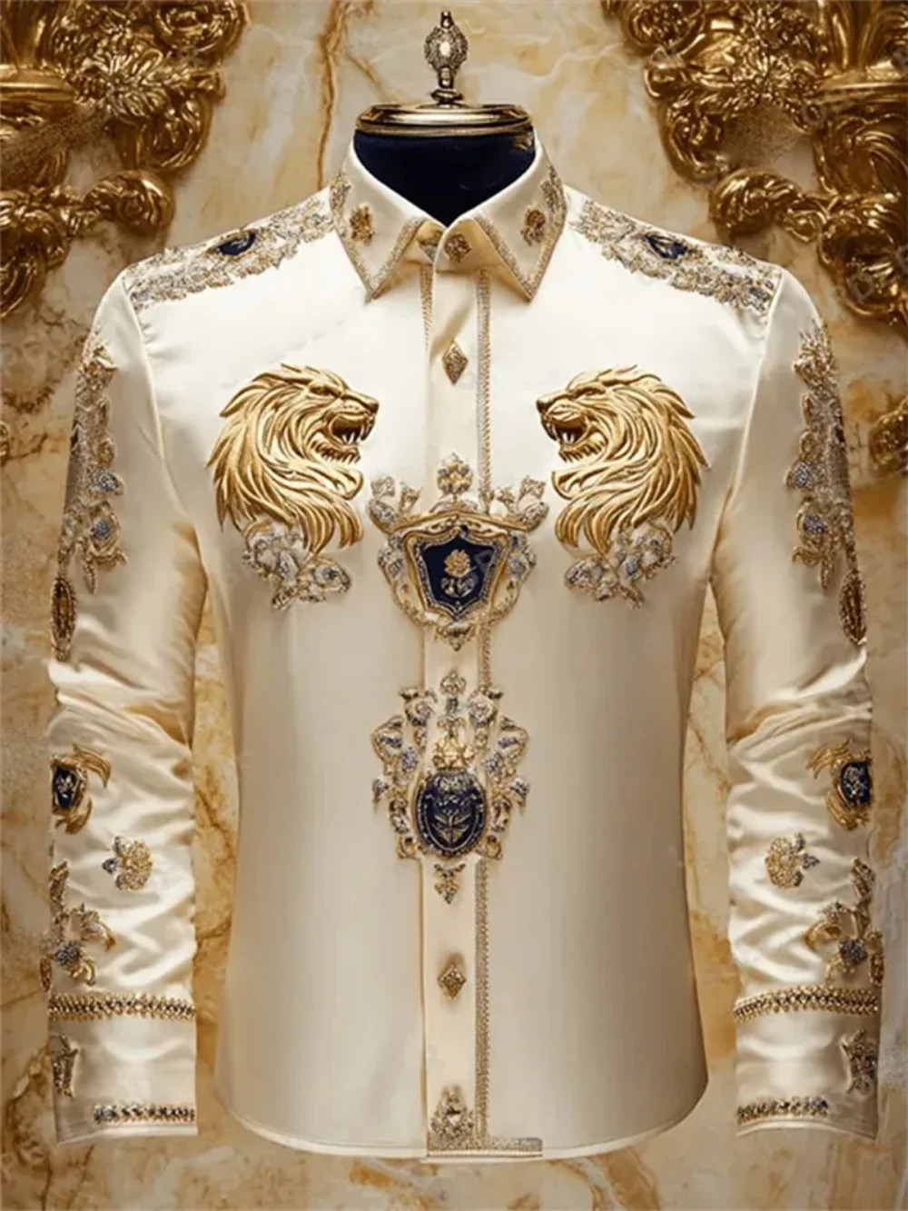 Mens Long Sleeve Collar Shirt Fashionable Printed Shirt Social Party Soft Fabric Comfortable High Quality 260227 - view 5