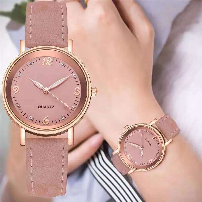 Fashion Rhinestone Women Quartz Casual Leather Strap Wrist Reloj Mujer Girls Clock Gift H260228