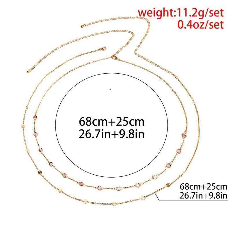 Fashion Zircon Double Layered Waist for Women Luxury Metal Shiny Rhinestone Bikini Body Chain Jewelry Party Gifts H260228