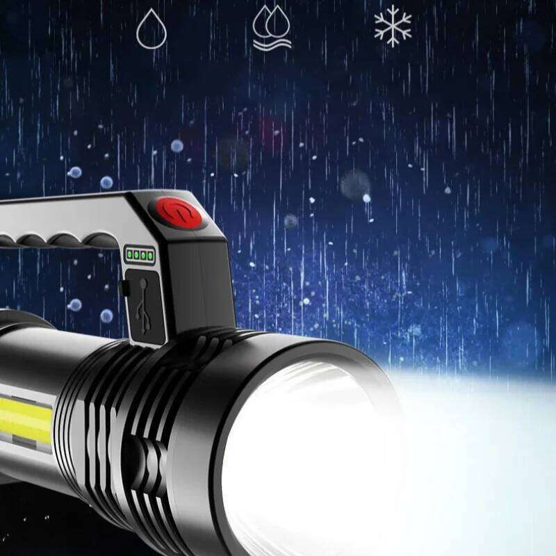 Portable High Strong Power LED COB Outdoor ABS Flashlights 4 Lighting Modes Long-range Rechargeable Torch For Fishing Hunting Z260301