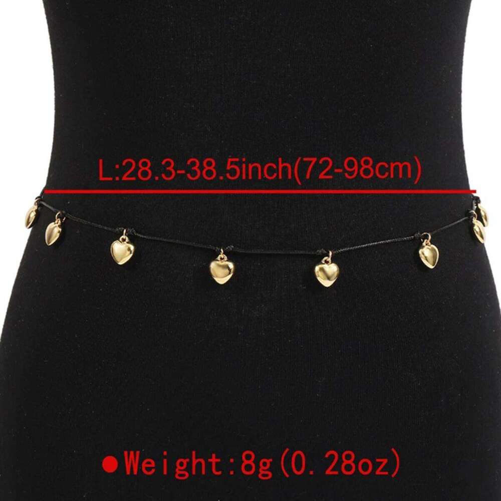 Punk Tassels Heart Pendant Charm Sexy Body Waist Chains Women Multi Layer Belly Belt Chain Summer Bohemian Bikini Beach Jewelry H260228