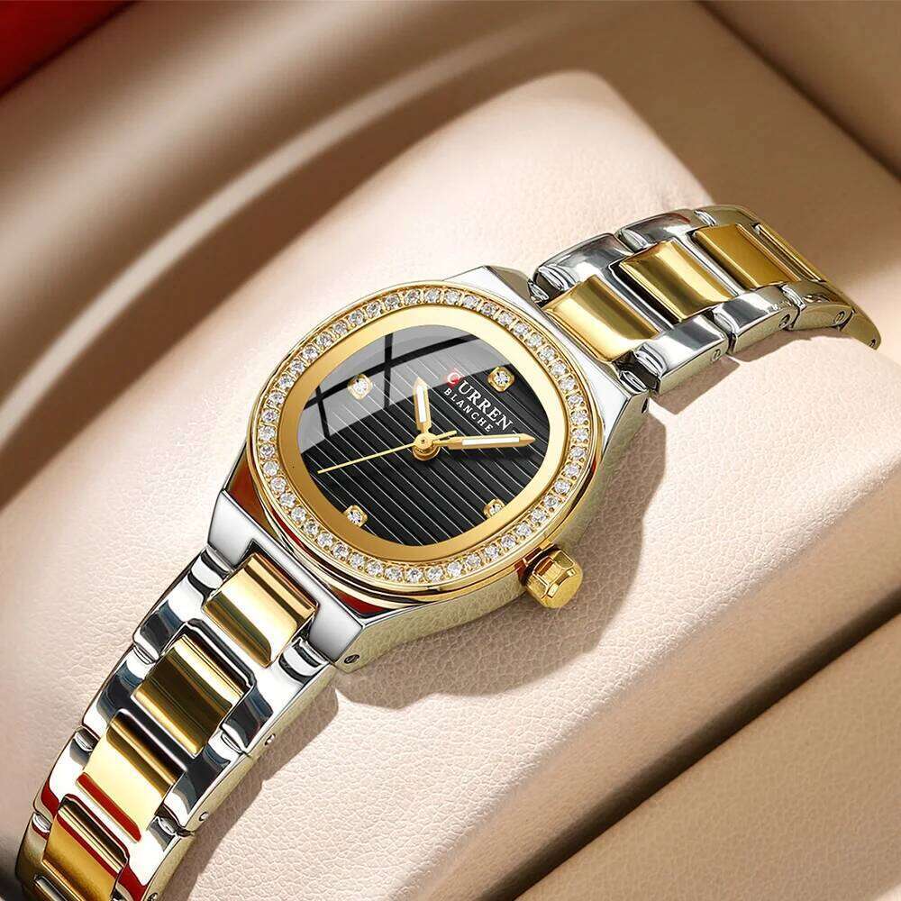 CURREN Round Mini Dial Quartz Ladies Simple Casual Alloy Case Wrist Stylish Fashion Gift for Women Montres Femmes H260228