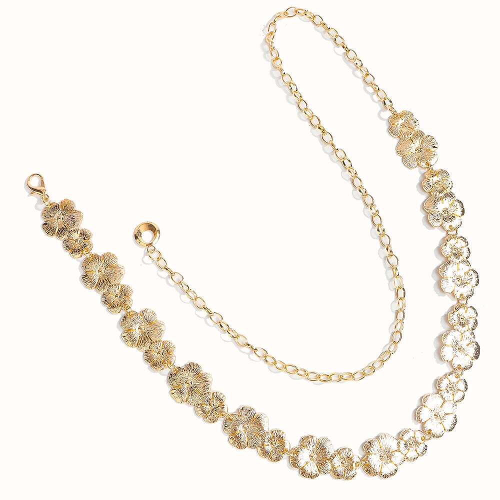 1pc Vintage Rhinestone Metal Waist Chain Women Fashion High-End Feelings Belt Stylish Accessory for Grown-Ups H260228